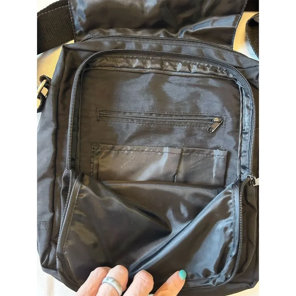 Vintage Disney World Mickey Mouse Crossbody Messenger Bag Black Medium